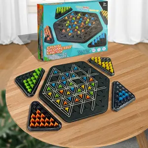 Educational Triangle Territory Chess - Brain-Boosting Geometric Logic Game for All Ages, Screen-Free Birthday Gift Toy for Kids & Families Electric Shock Roulette Party Magnetic Strategy crokinole