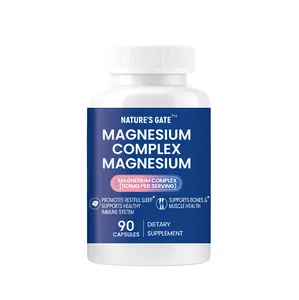 NATURE'S GATE Complex Magnesium 90 Capsules, Magnesium Glycinate, Malate, & Citrate for Sleep