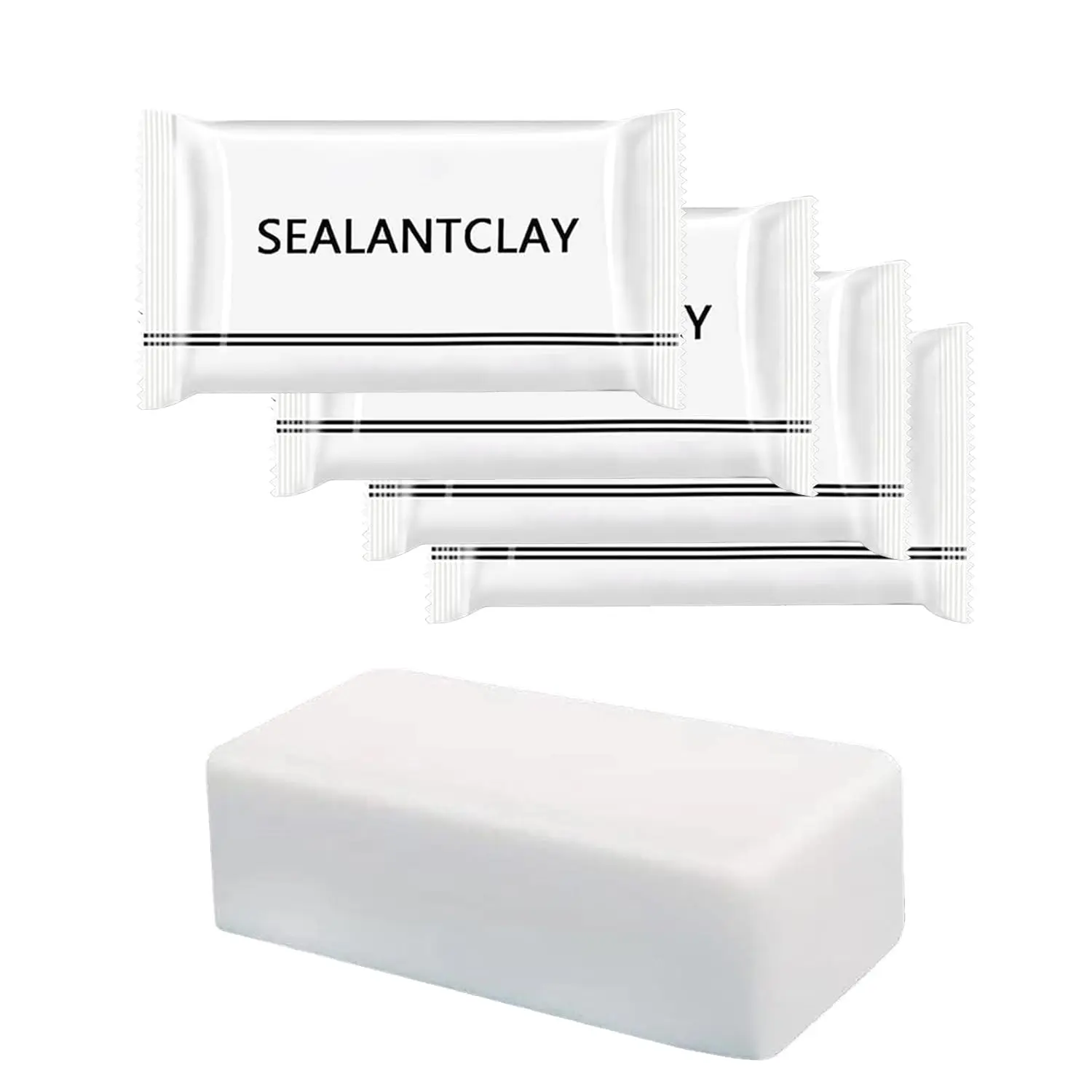 Pack of 4 White Seal Putty  Duct Seal Repair Sealing Clay, Quick Mending Mud for Drain Connection, Wall Hole, Air Conditioning Hole