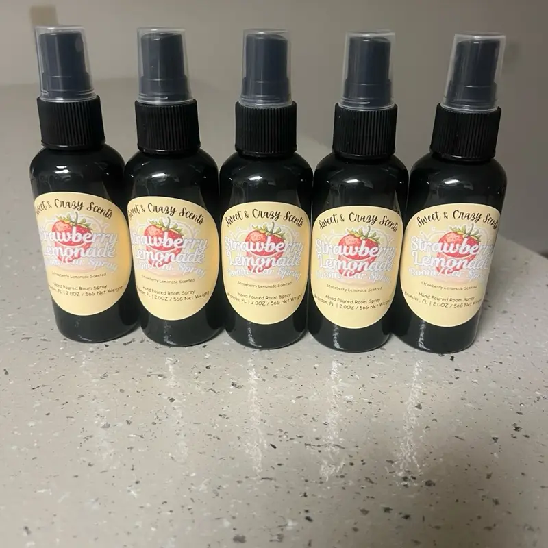 Strawberry Lemonade Room & Car Spray | Long-Lasting Air Freshener | Fruity Citrus Home, Car & Linen Fragrance | 2oz