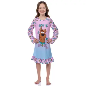 Scooby-Doo Girls' I Woke Up Like This Flower Sleep Pajama Dress Nightgown