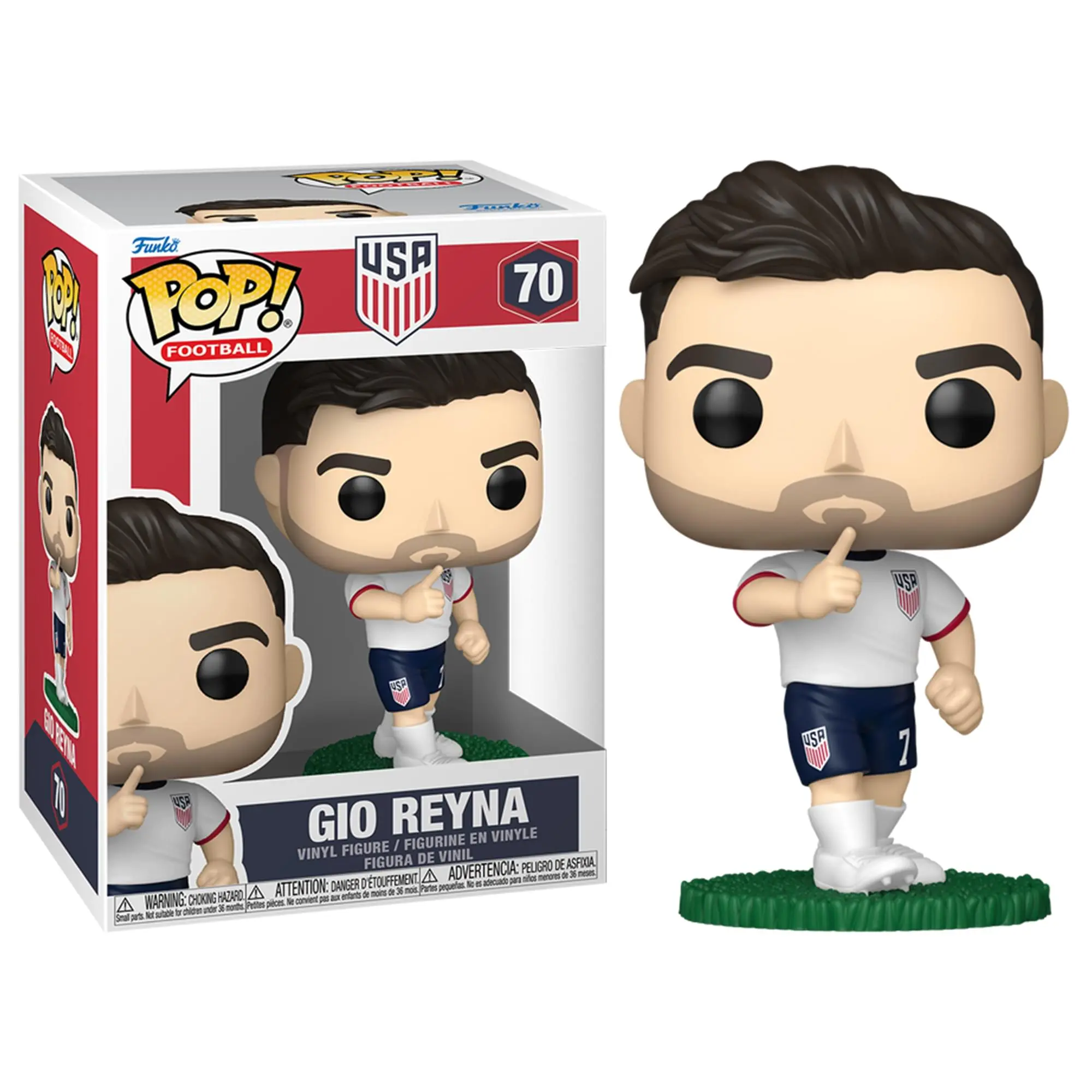 Funko POP Licensed Vinyl Figurine - USA Soccer Giovani Reyna, Highly Styled, Choking Hazard Small Parts, for Collecting & Football Fans