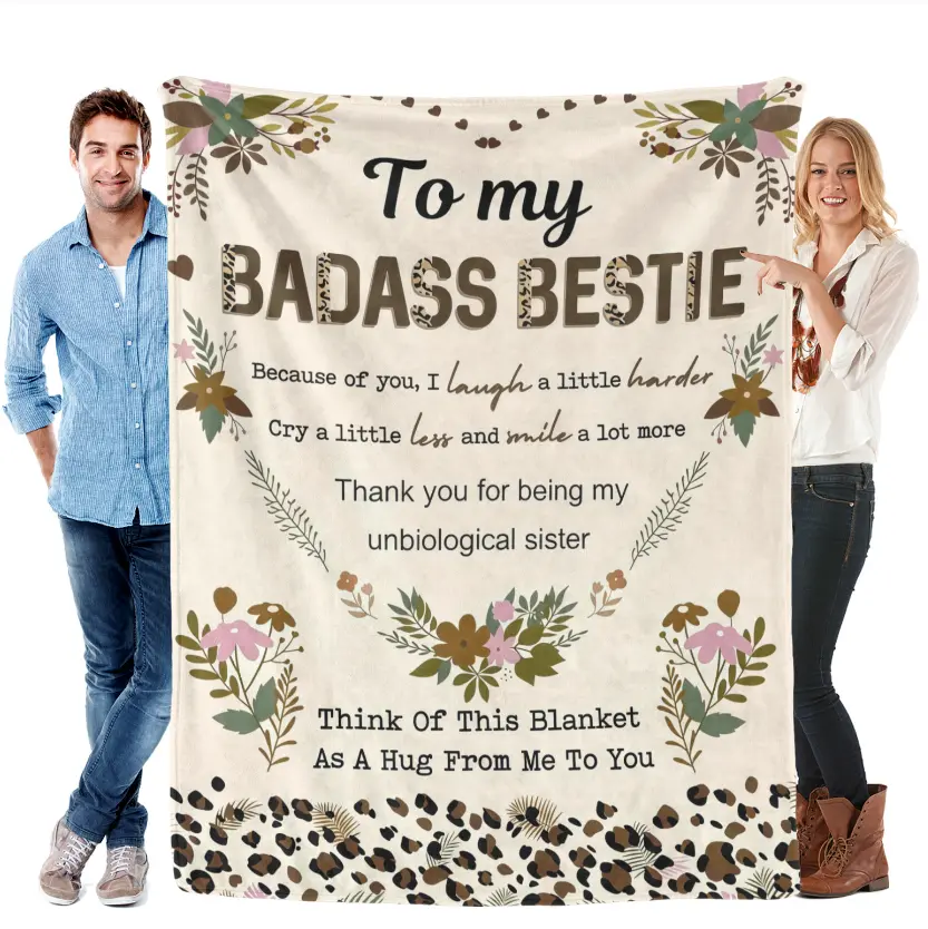 Flannel high-definition printed blanket, sister gift, best friend gift, gift, decoration, suitable for sofa, bed, travel, outdoors, comfort, office, flannel blanket, small set, nap pad, air conditioning blanket