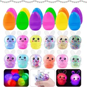 12 Pack Easter Egg Fillers with Light Up Squishy Toys – Prefilled Easter Eggs for Kids, Easter Basket Stuffers, Party Favors & Easter Gift for Boys & Girls (Ages 3+)