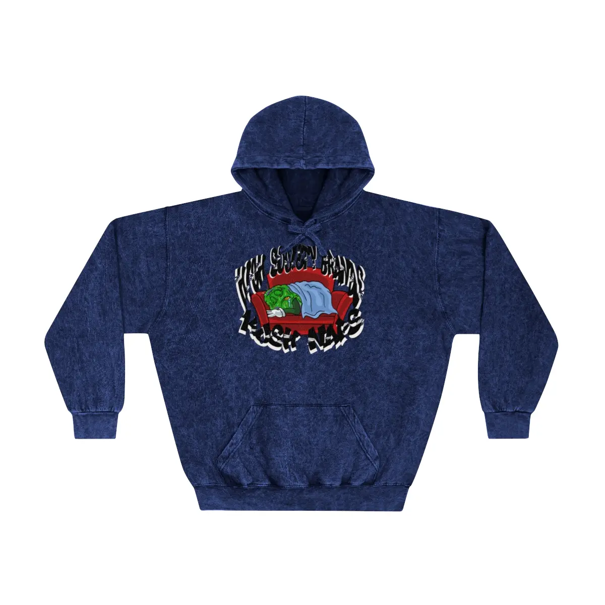 High Society Brands Kush naps  Mineral Wash Hoodie