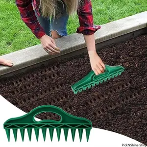 Portable Manual Garden Seed Spreader, Multifunctional Seed Spacer Soil Puncher, Labor-saving Soil Loosening Tool for Outdoor Planting Gardening Supplies