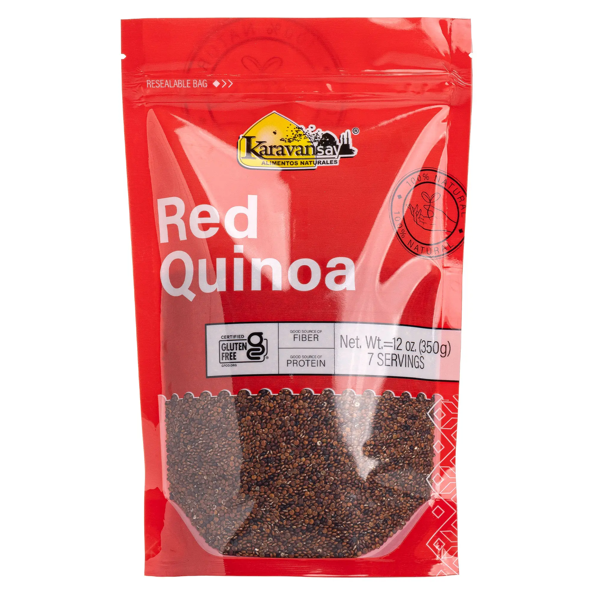 ( Pack of 3)  Karavansay Red Quinoa 12 oz Gluten Free Fiber Protein Rich for Salads Stews & Dishes