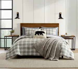 Eddie Bauer Ashland Plaid Beige Cotton Twin Comforter Set