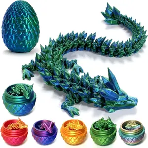 3D Printed Dragon Egg - Desktop Ornaments, Home Decor Ornaments, Desktop Statue, Figurine, Holiday Decorations & Unique Party Gifts for Halloween, Easter, Christmas (Assorted Colors), Boys & Men gifts
