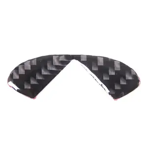 For 2007-2013 Infiniti G25 G35 G37 Soft Carbon Fiber Car Steering Wheel LOGO Frame Panel Trim Stickers Car Accessories