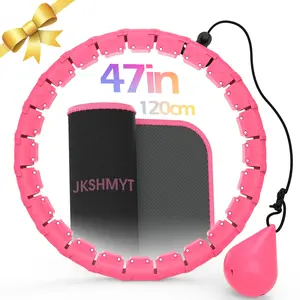 JKSHMYT Smart Weighted Fit Hoop Plus Size for Adults fitness, 2 in 1 exercise Hoop, 24 Links Detachable & Size Adjustable