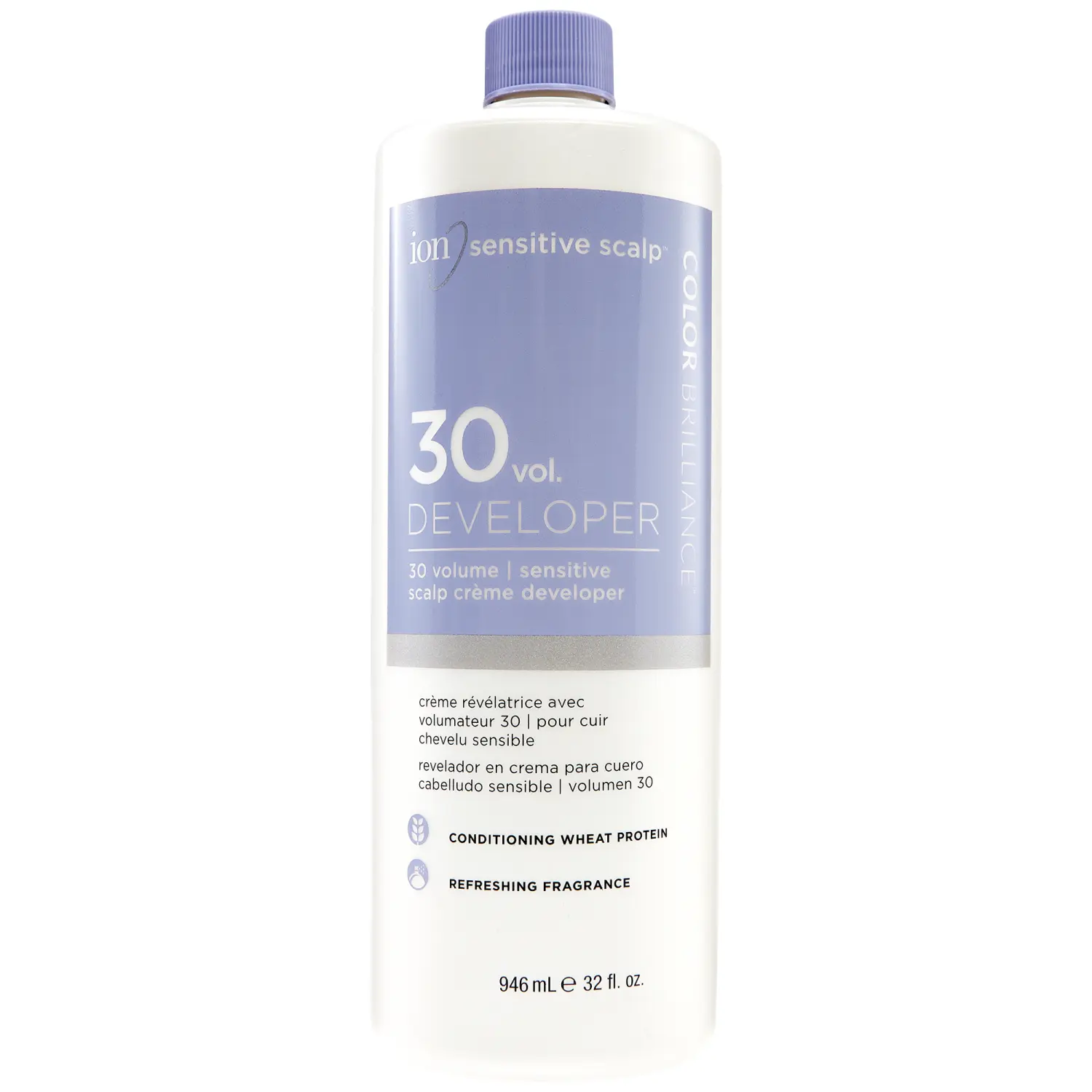 ion 30 Volume Ionic Creme Developer for Sensitive Scalp - Haircare Lightening Product with Ionic Buffers and Conditioning Protein to Reduce Scalp Sensitivity