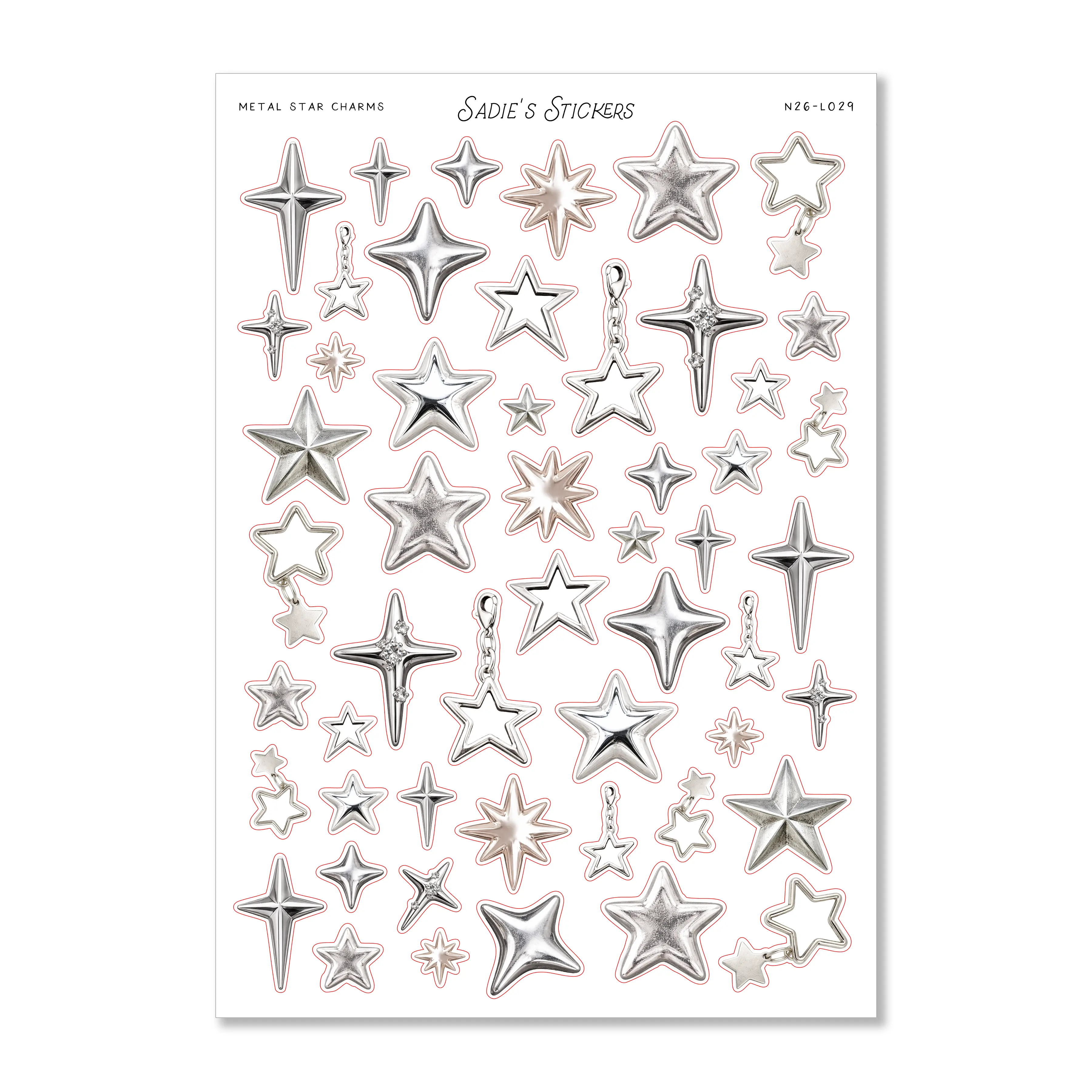 Metal Star Charms • Trinkets & Tidbits
