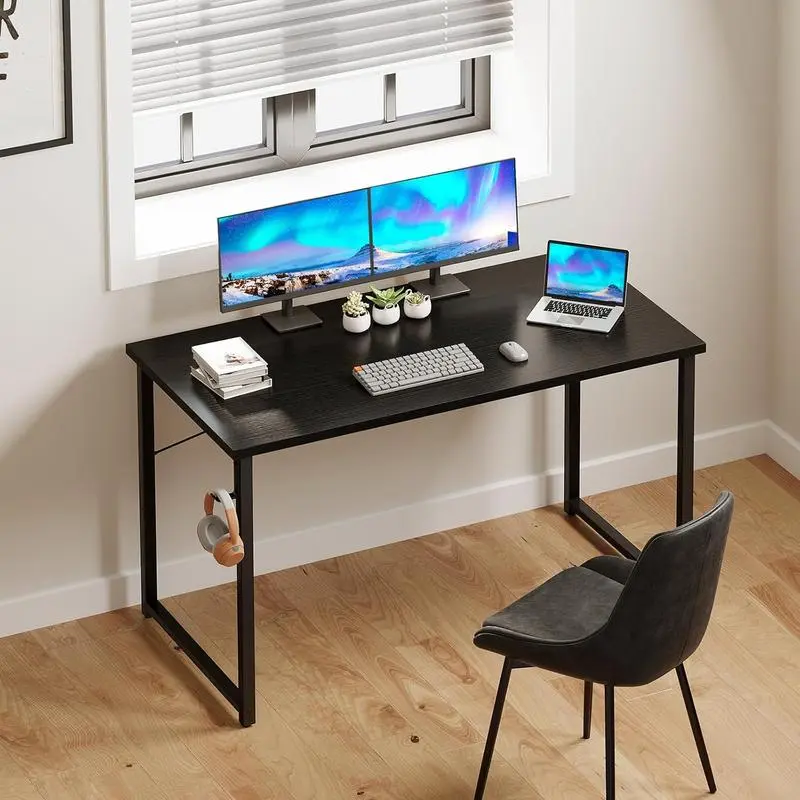 【Black Friday】Modern Simple Style Computer Desk - Home Office Workstation, X-Shaped Reinforcement Writing Desk for Bedroom, Rust-Resistant Office Furniture