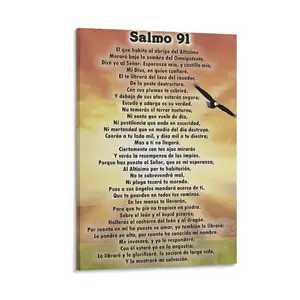 Psalm 91 Spanish Bible verses, Spanish Psalm 91 art poster, canvas print, posters and wall art pictures for room aesthetics and decoration, photographic artwork decor.