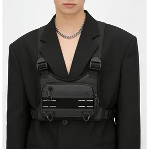 SICANDAENHK Upgrade your active lifestyle with this lightweight water-resistant running chest bag!Comfortable, adjustable, with a safe phone holder – ideal for jogging, gym, travel and outdoor sports in classic black🖤