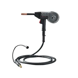 200Amp Spool Gun with 10FT Cable, 200Amp Max, Enhanced Grip & Translucent Cover, Compatible with Weldpro MIG200GDsv200 and MIG155GD Welders, Suitable for 0.030/0.035 Flux Core/Solid/Aluminum Welding Wires, 200A Max Amp, Solid/Alum Wire