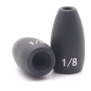 1/8 Tungsten Flipping Weights Black Oxide 10 Pack - With ID stamped on side