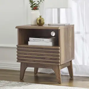 Modway Render Nightstand in Walnut