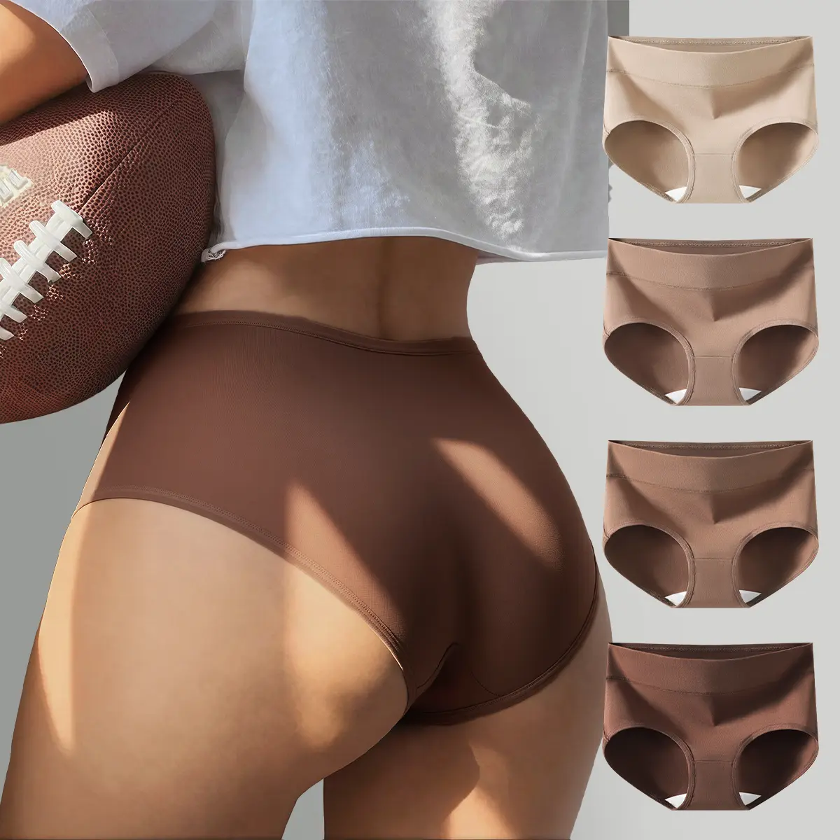 HOTCOM Leakproof Underwear, High-Waisted Leak-Proof Panties, Washable & Reusable Underwear, Soft,  Women's No Show Seamless Underwear