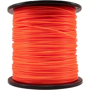 Commercial Grade 0.095" 1480ft 5lb Orange Spool Round Nylon Trimmer Line Replacement for Weed Eater Wacker String Trimmers