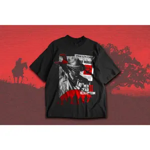 Arthur Morgan 90s Bootleg Graphic Tee T-Shirt | Red Dead Redemption 2 RDR2 Gaming Cowboy Tee