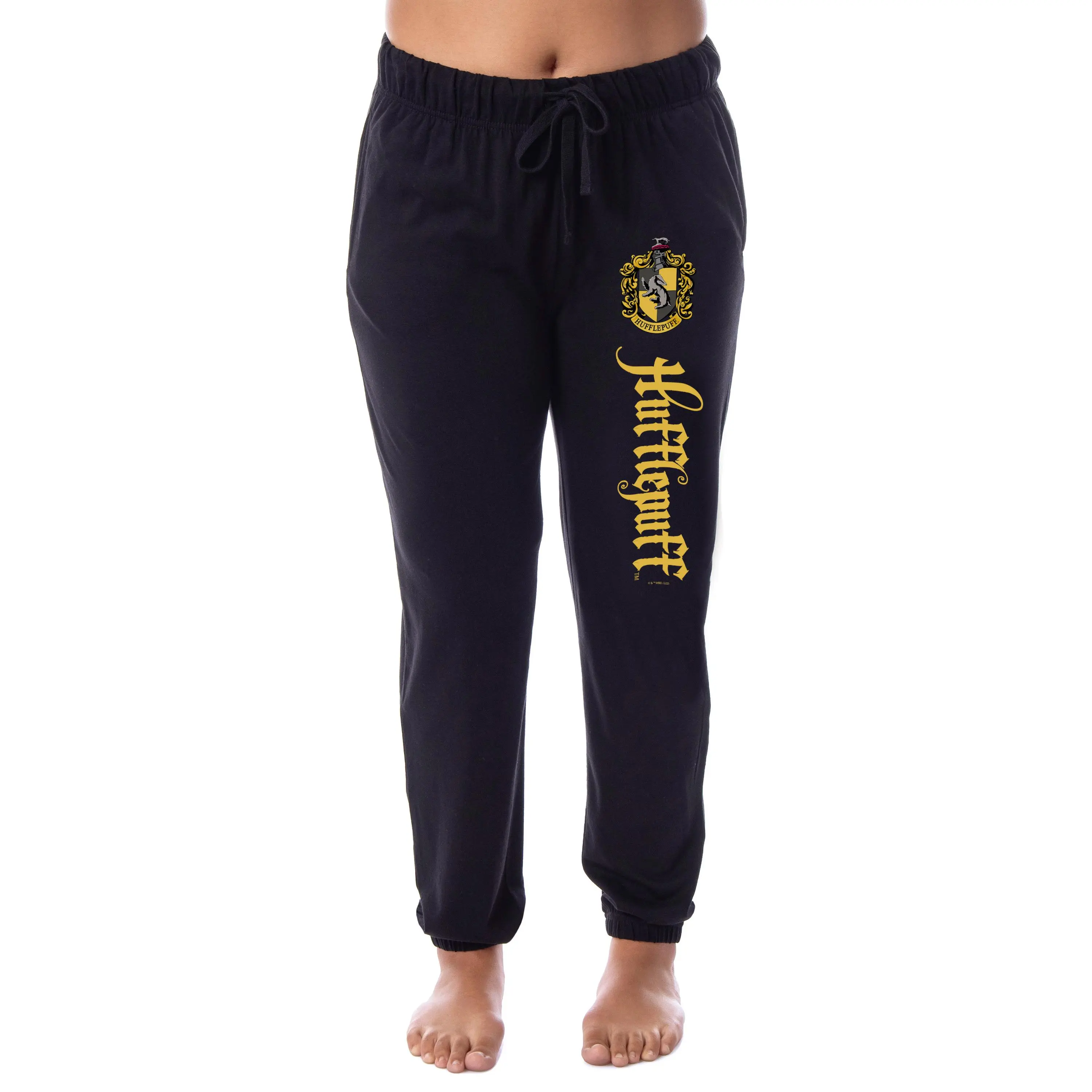 Harry Potter Womens' Hufflepuff House Crest Sleep Jogger Pajama Pants