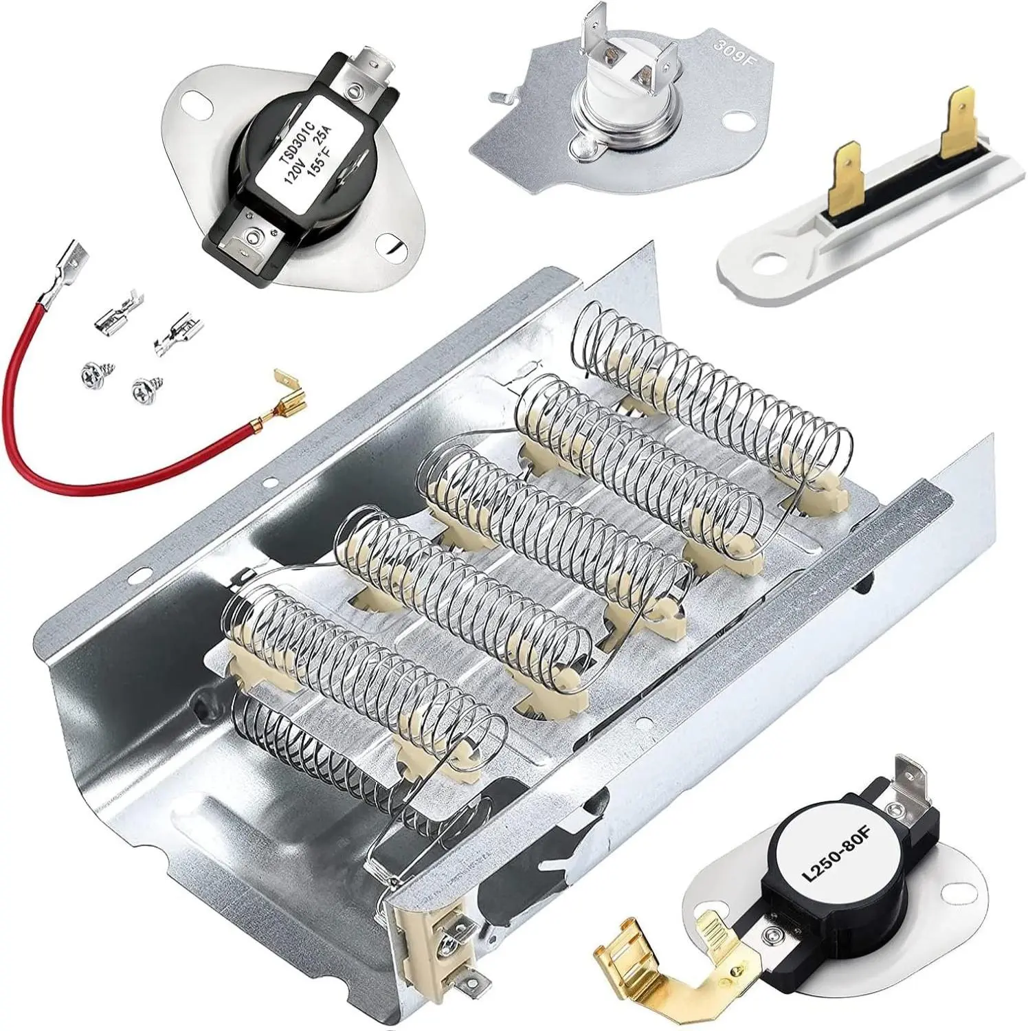 【2025 UPGRADED】279838 W10724237 WED4815EW1 Dryer Heating Element Fit for Whirlpool Ken-more 70 80 Series Model 110 Roper Replace 3403585 NED4600YQ1 ned4655ew1 medx655dw1 AP3094254 8565582 by Beaquicy,back to school,back to school haul