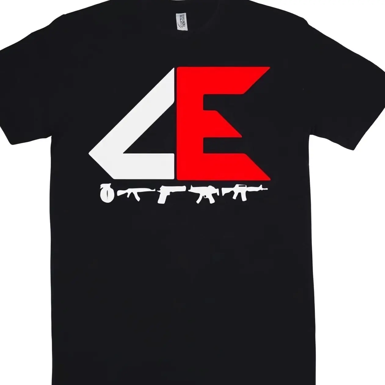 Comando Exclusivo Black T-shirt, Military Style Streetwear Tee, Bold Red Letter Print Unisex Shirt, Casual Cotton Tee