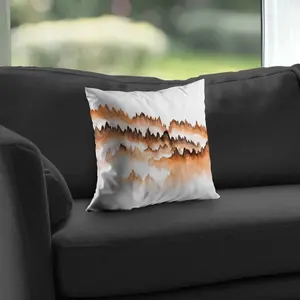 Begin Home Decor C1PC1414G9WSOT 14 x 14 in. Mountain of Fir Trees - Minimalist Poly Twill Throw