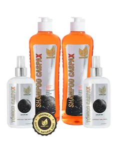 Natural Sant - 2x1 Caspax Bundle | 2x1 Shampoos and tonic for dandruff support 16 FlOz + 8.4 FlOz | Dandruff and scalp care