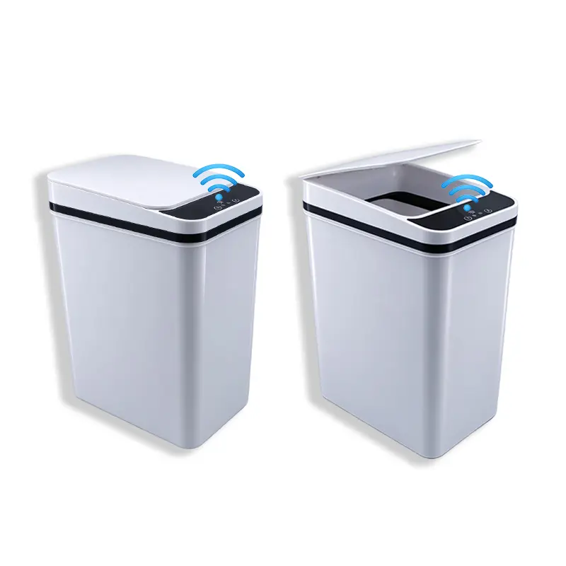 Automatic Touchless Sensor Trash Can, 3&4 Gal Slim Waterproof Wastebasket, Hands-Free Operation Garbage Bin, Ideal for Bathroom, Living Room, Office, Makeup Station, College Dorm, Camper