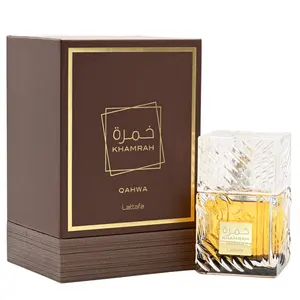 Lattafa Khamrah Qahwa Unisex EDP Perfume - Arabian Scent, Aromatic & Ethnic Unisex Fragrance, Cardamom & Cinnamon Notes, 3.3/3.4 oz, New in Box
