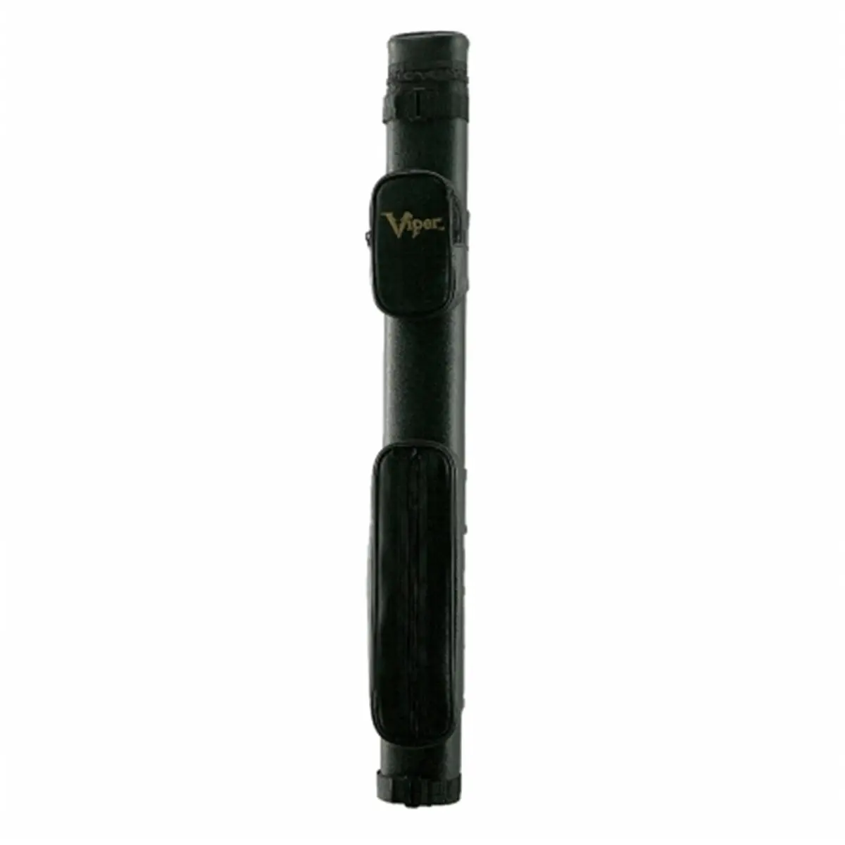 GLD Casemaster Classic Q-Vault Billiards Cue Case - Black Leatherette Hard Shell for 1 Butt/1 Shaft, 2 Accessory Pouches, Shoulder Strap, Billiards Accessories, Accessory Pockets