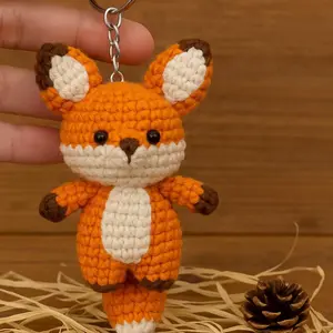 Loppy Puff - Handmade Crochet Fox Keychain – Cute Amigurumi Animal Keyring, Adorable Stuffed Fox Bag Charm, Handmade Gift For Her And Him