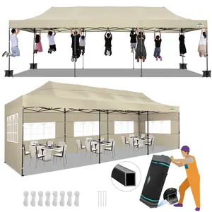 COBIZI 10x30 Heavy Duty Pop up Canopy Tent canopy with sidewalls, Water & Windproof Commercial Party Tent