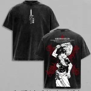 Vintage Jujutsu Kaisen Toji Fushiguro T-Shirt Sorcerer Killer Anime Graphic Tee Oversized Unisex Streetwear for Anime Fans Heavy Cotton Retro Manga Merch Jujutsu Kaisen Anime Manga Unisex