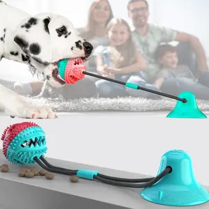 Suction Cup Dog Toy - Interactive Molar Bite & Teeth Cleaning Toy with Food Dispensing - Perfect for Aggressive Chewers & Anxiety Relief Pet Molar