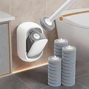 Joybos Wall Mounted Toilet Brush Set With Brush Head,All-round Cleaning Toilet Brushes-Hanging Design,Toilet Cleaning System ,ToiletWand, Storage Caddy and Heads,Essential Items for Home Disposable