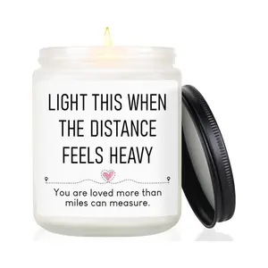 Long-Distance Relationship Gifts for Him, Her, Girlfriend, Boyfriend, Funny Christmas Birthday Valentines Day Aromatic Candle Gifts for Long-Distance Friendship Gift,Lavender Scented Aromatherapy Candle Decor Aroma