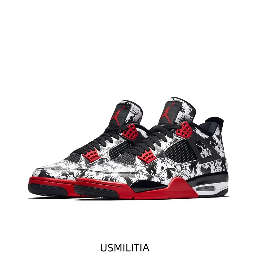 Detailed Contrast Stitch Retro Jordans, Cushioned Sport Sneakers for Street Fashion & Athletic Activity