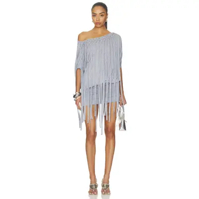 anora cut out mini dress Jaded London Anora Cut Out Mini Dress in Grey Marl