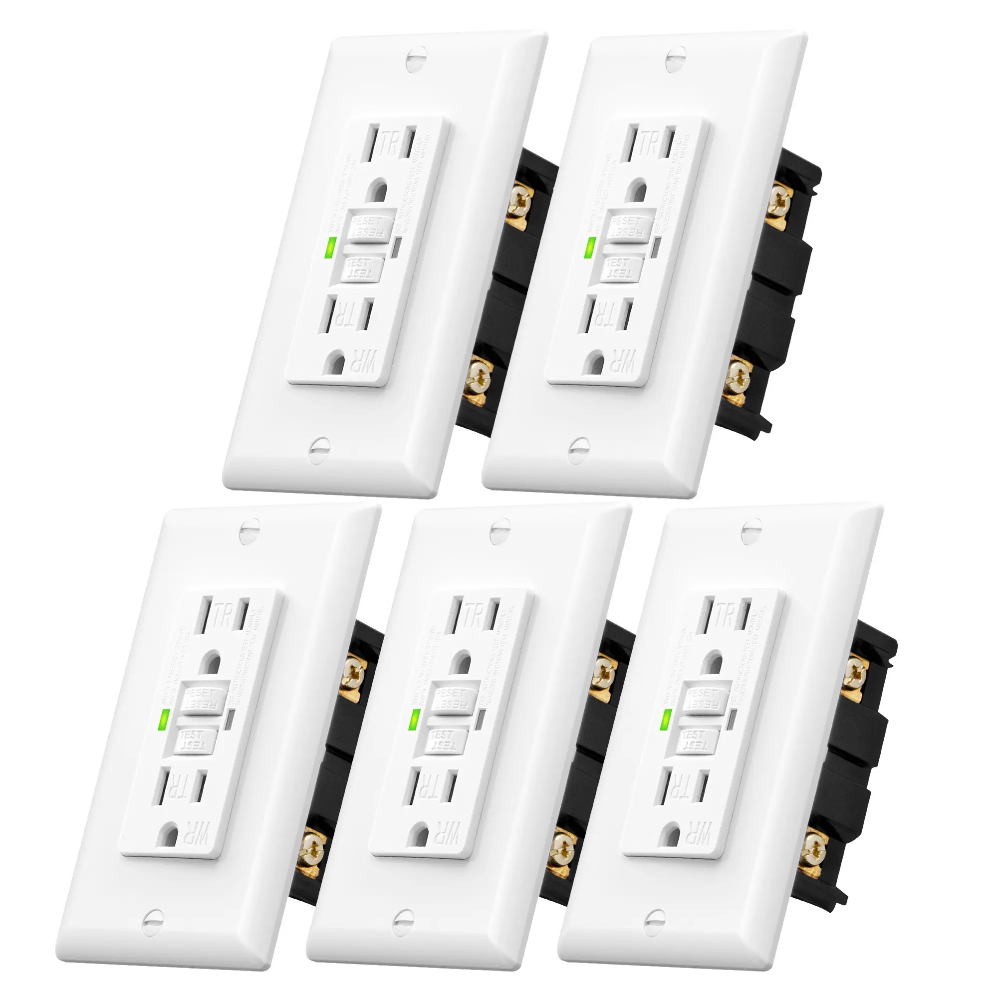 DEWENWILS 20A GFCI Outlet for Baby Electric Shock Protection, Self-Test Receptacle with LED Indicator, Tamper-Resistant, Weather-Resistant, White with Included Wallplate - HGFB20D,summerwins