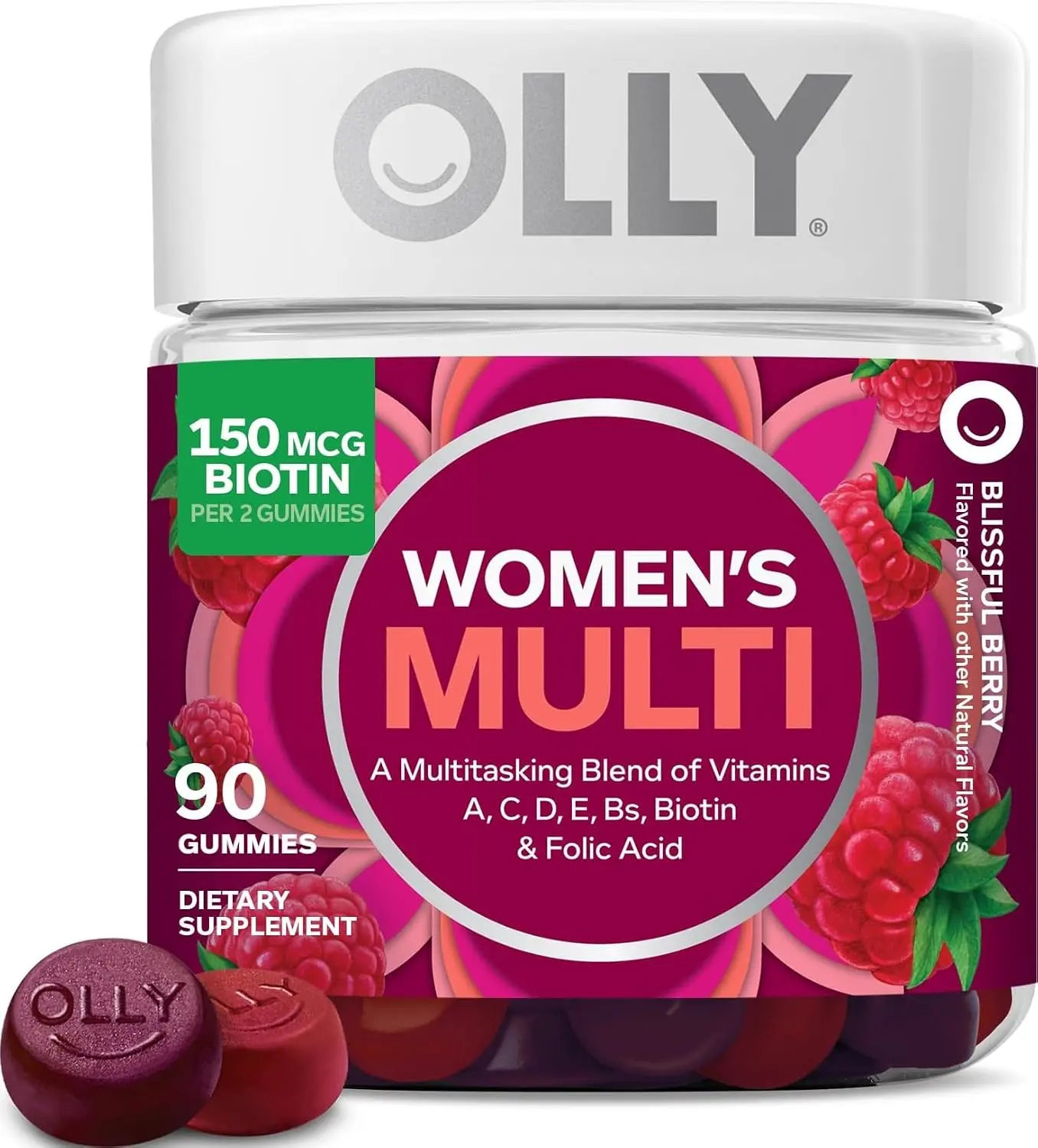 OLLY Women's Multivitamin, Supports Overall Wellness,* Biotin - 90 Count