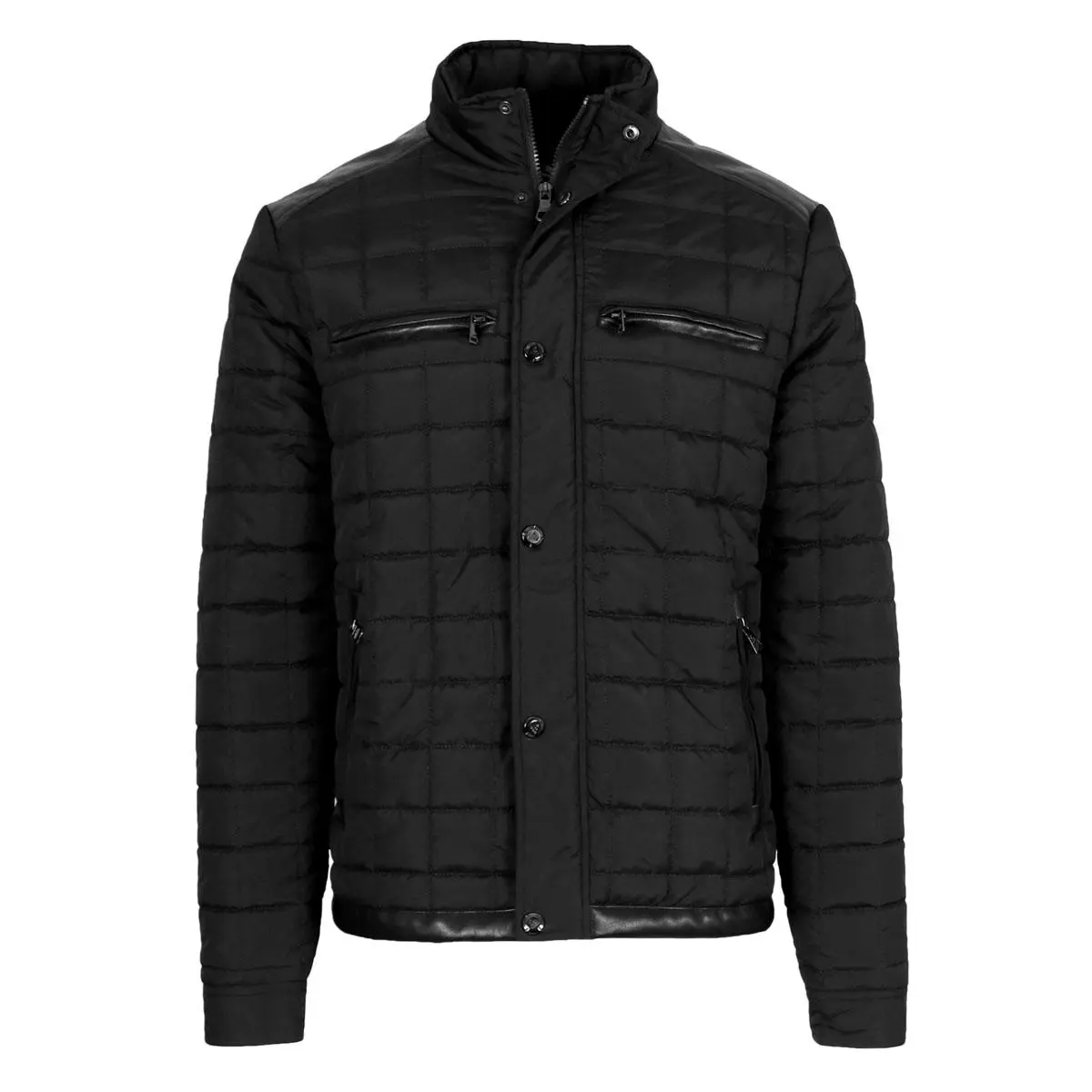 Men's Lightweight Quilted Jacket with Synthetic Trim Design (Sizes, S-2XL)