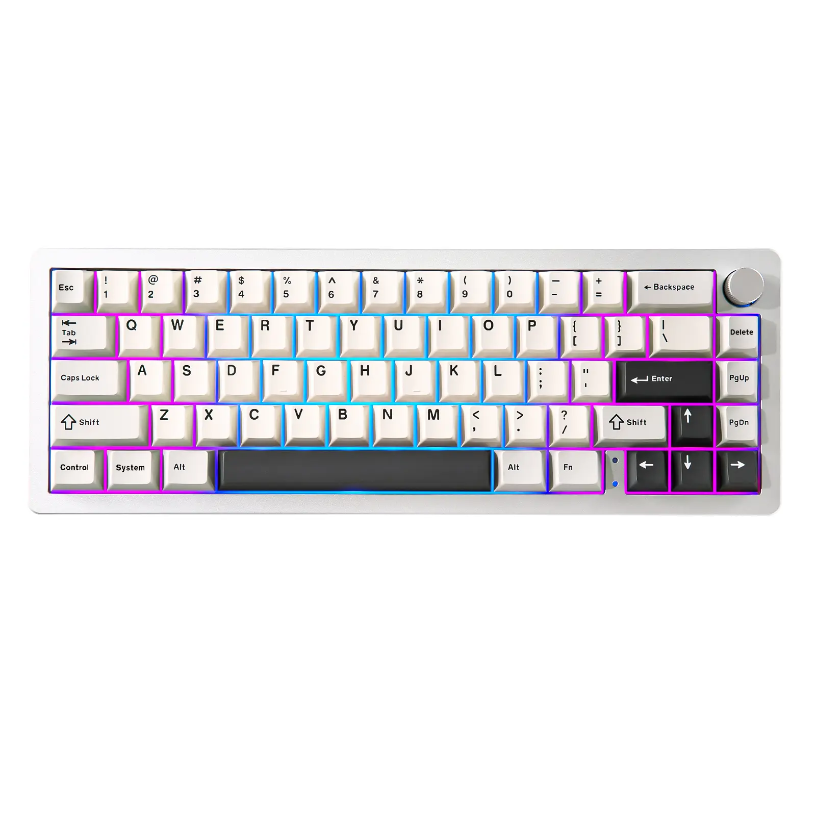 YUNZII AL66 Wireless Mechanical Keyboard, 65% Knob Control Aluminum Gaming Keyboard BT/2.4G/Wired Hot Swappable, Gasket Mounted RGB Keyboard metal  keyboard mechanical  keyboard