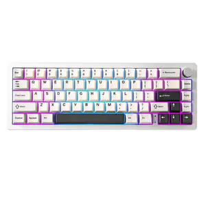 YUNZII AL66 Wireless Mechanical Keyboard, 65% Knob Control Aluminum Gaming Keyboard BT/2.4G/Wired Hot Swappable, Gasket Mounted RGB Keyboard metal  keyboard mechanical  keyboard