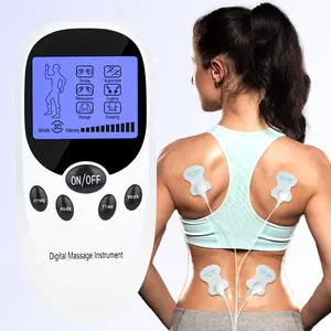 TENS + EMS Muscle Stimulator, Pulse Massager with 8 Electrodes, Full Body TENS Unit for Pain Relief and Relaxation, Portable & Easy to Use, Perfect Gift for Family & Friends