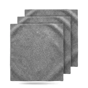 BLACKLINE Everyday Edgeless Microfibers – 3 Pack Ultra-Soft 16" x 16" Microfiber Towels for Buffing, Drying, Detailing, and Interior Cleaning