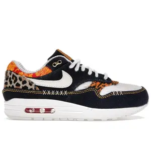 Nike Men's Air Max 1 Premium Denim Leopard Running Shoes, from StockX